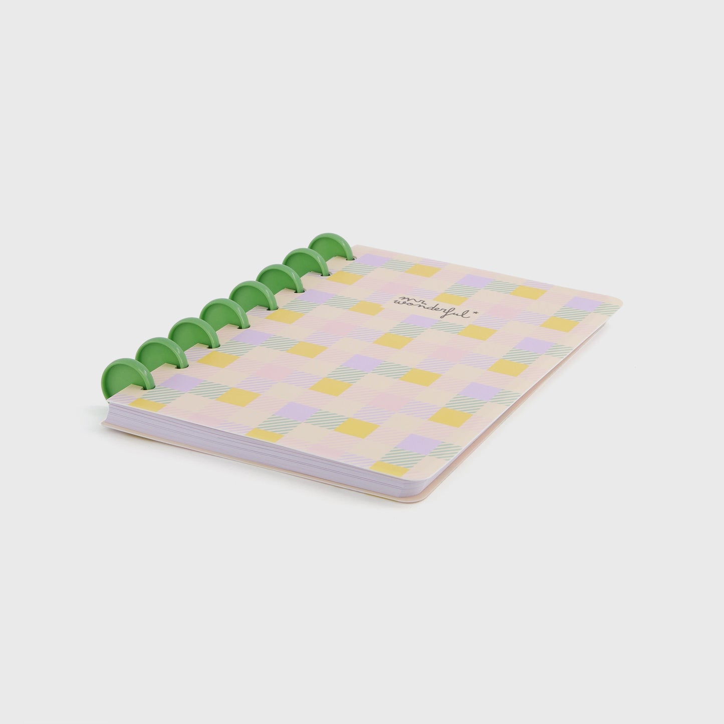 Caderno A5 - Amarelo, verde e lilás