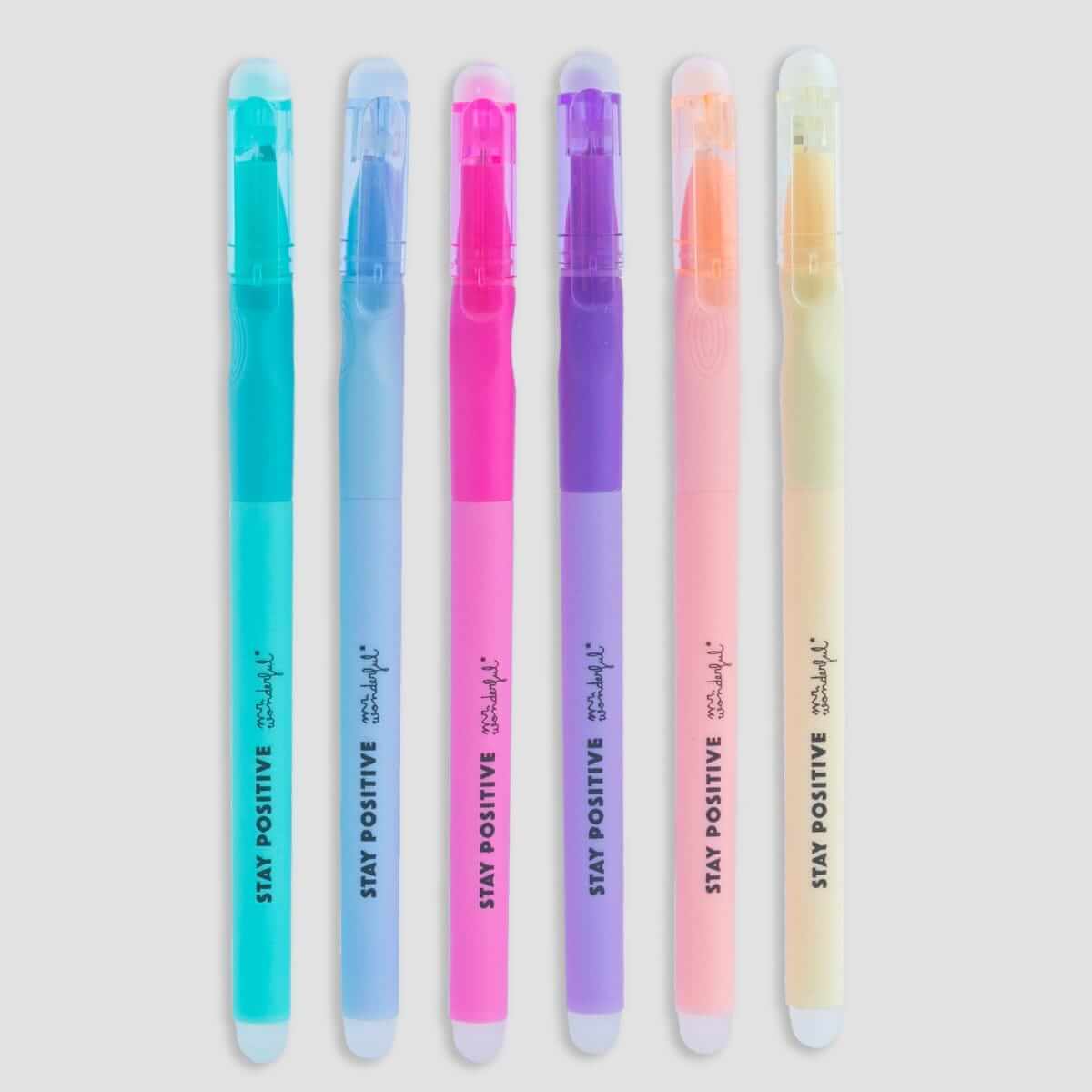 Kit de canetas de cores de apagar para escrever e recomeçar