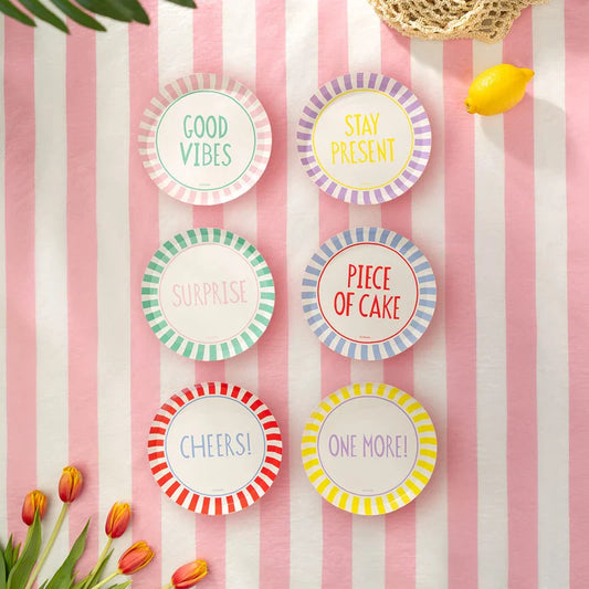 Pratos Happy Vibes 18 cm