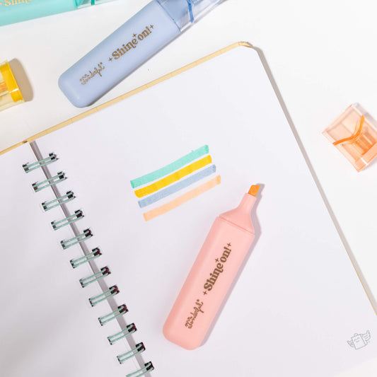 Set 4 Marcador sublinhador com tinta glitter- Shine on!