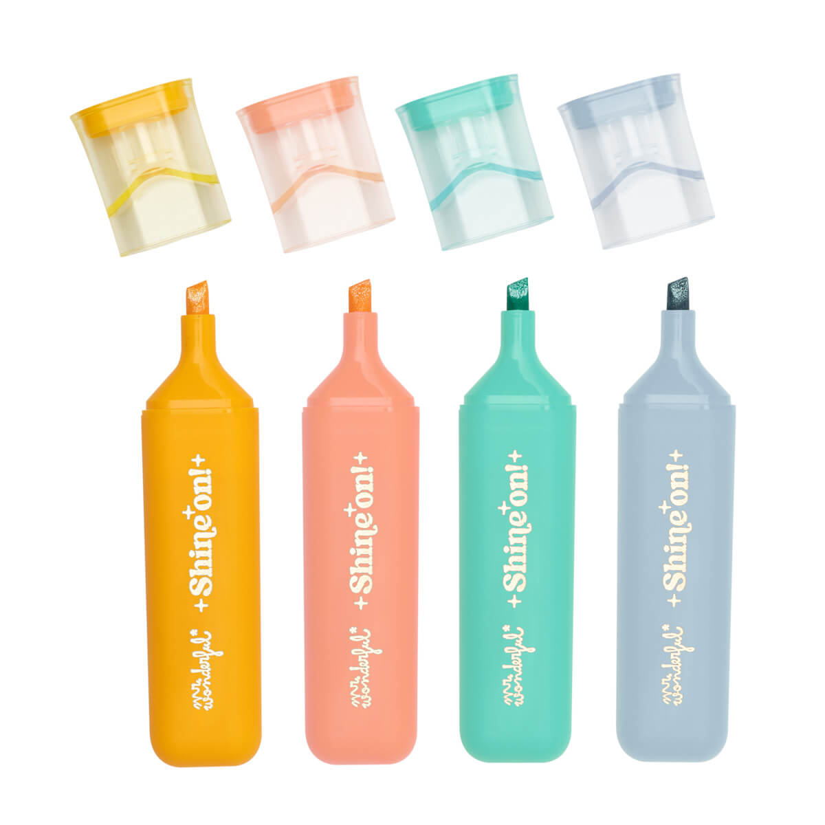 Set 4 Marcador sublinhador com tinta glitter- Shine on!