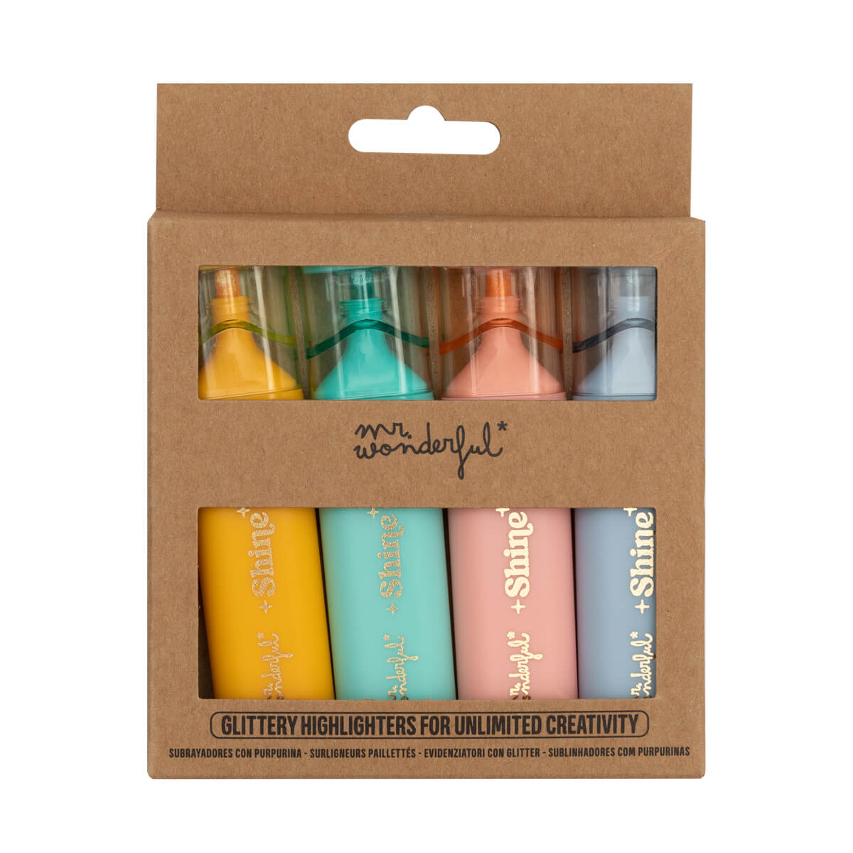Set 4 Marcador sublinhador com tinta glitter- Shine on!
