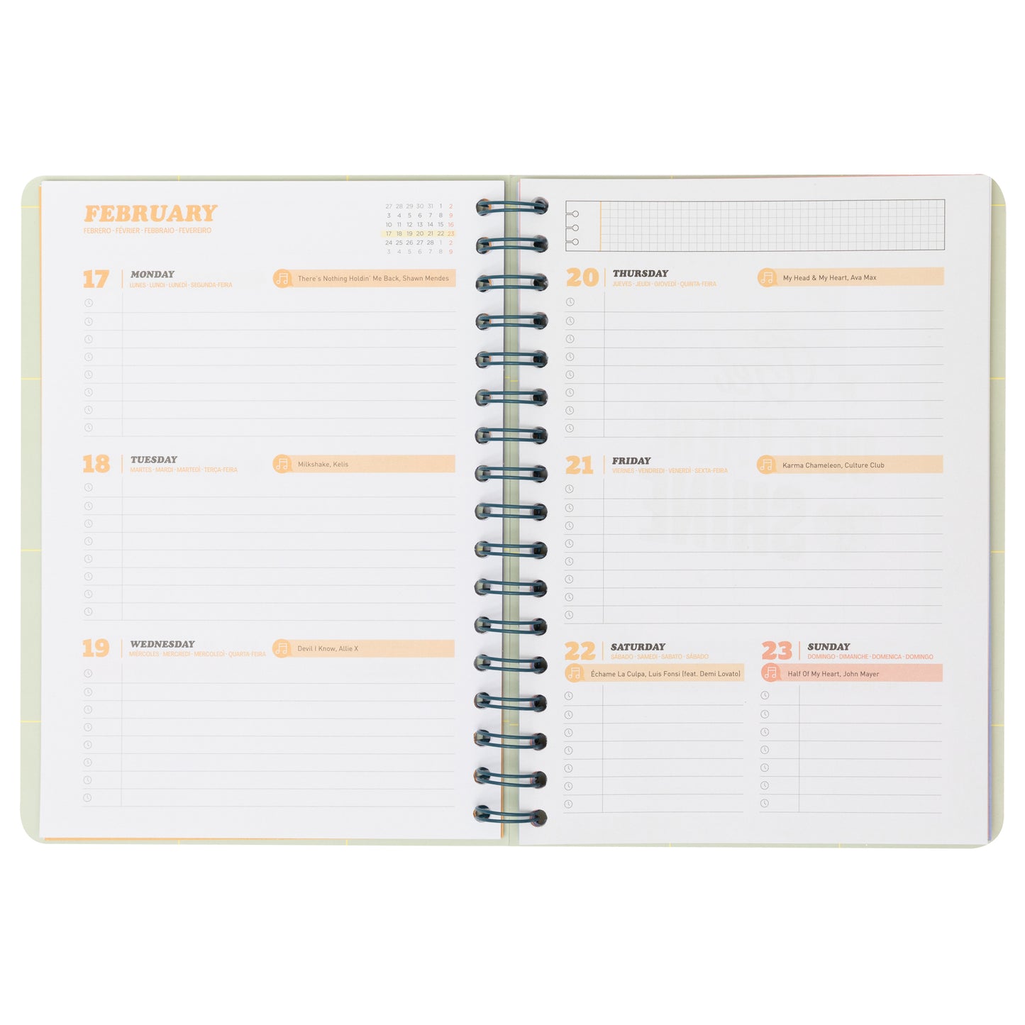 Agenda Basic 2025 Semanal - Hello week!