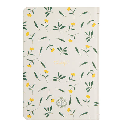 Caderno flores A5 com suporte para smartphone + caneta