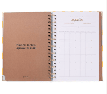 Conjunto Agenda Wonder 2025-26 Semanal + Caneta - No Stress