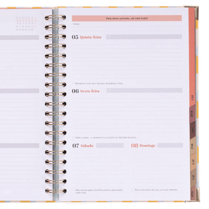 Conjunto Agenda Wonder 2025-26 Semanal + Caneta - No Stress