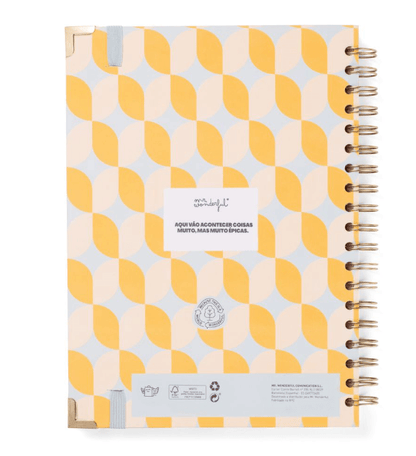 Conjunto Agenda Wonder 2025-26 Semanal + Caneta - No Stress