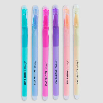 Kit de canetas de cores de apagar para escrever e recomeçar